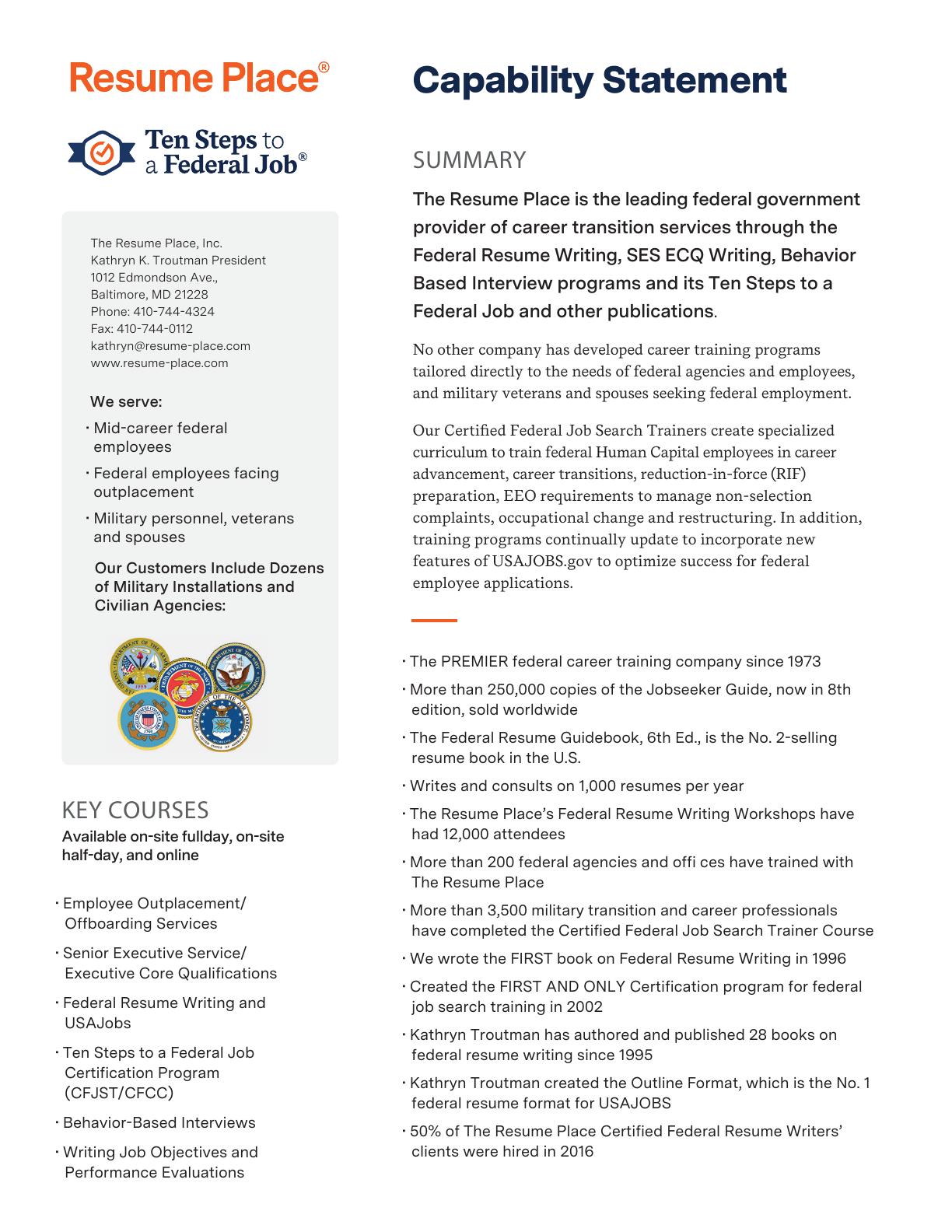 Capability statement